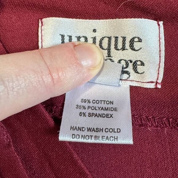 Unique Vintage Burgundy Delores Dress Fit & Flare Women’s 10 Retro Rockabilly - Picture 4 of 9